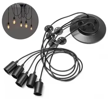 

1/3/5 Heads E27 Vintage Ceiling Edison Lamp Pendant Light 1.8m Cable 9 24.45