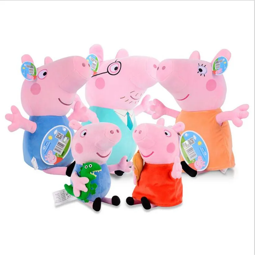 Peppa Pig Оригинальная кукла 30 см Джордж папа и Пеппа кошелек 16 косметичка мультфильм