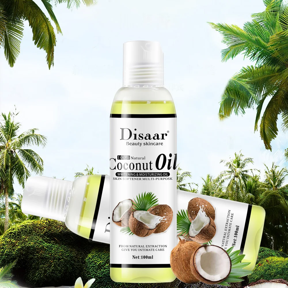 Disaar Natural Organic Virgin Coconut Oil Body and Face Massage Best Skin Care Massage Relaxation Oil Control Product 100ml