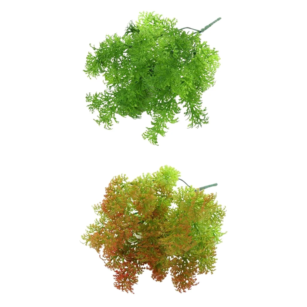 2pcs 35cm Artificial Lifelike Plastic Moss Grass Plant Wedding Home Office Window Sill Bonsai Floral Decor Crafts