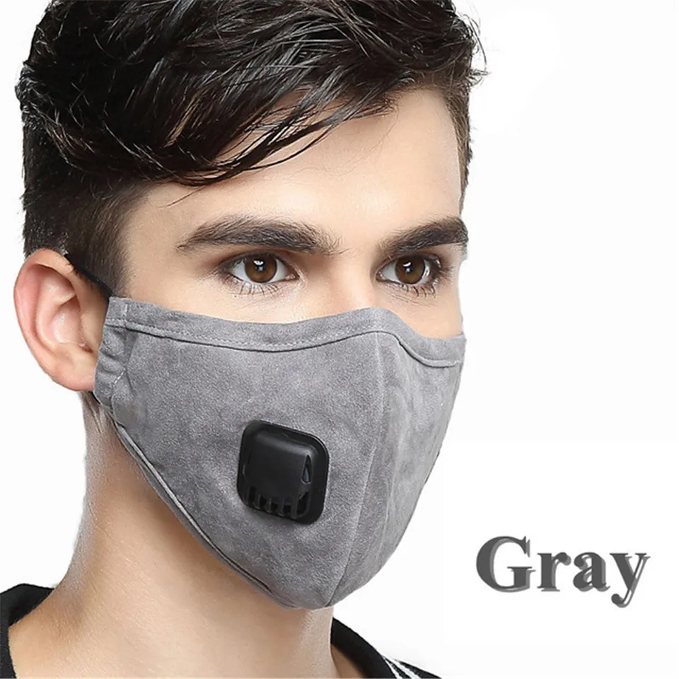 Antscope модная Пыленепроницаемая хлопковая маска для женщин и мужчин против РМ2, 5 маска для рта Дымчатая фильтр с активированным углем ветронепроницаемый Сапун клапан Mask19
