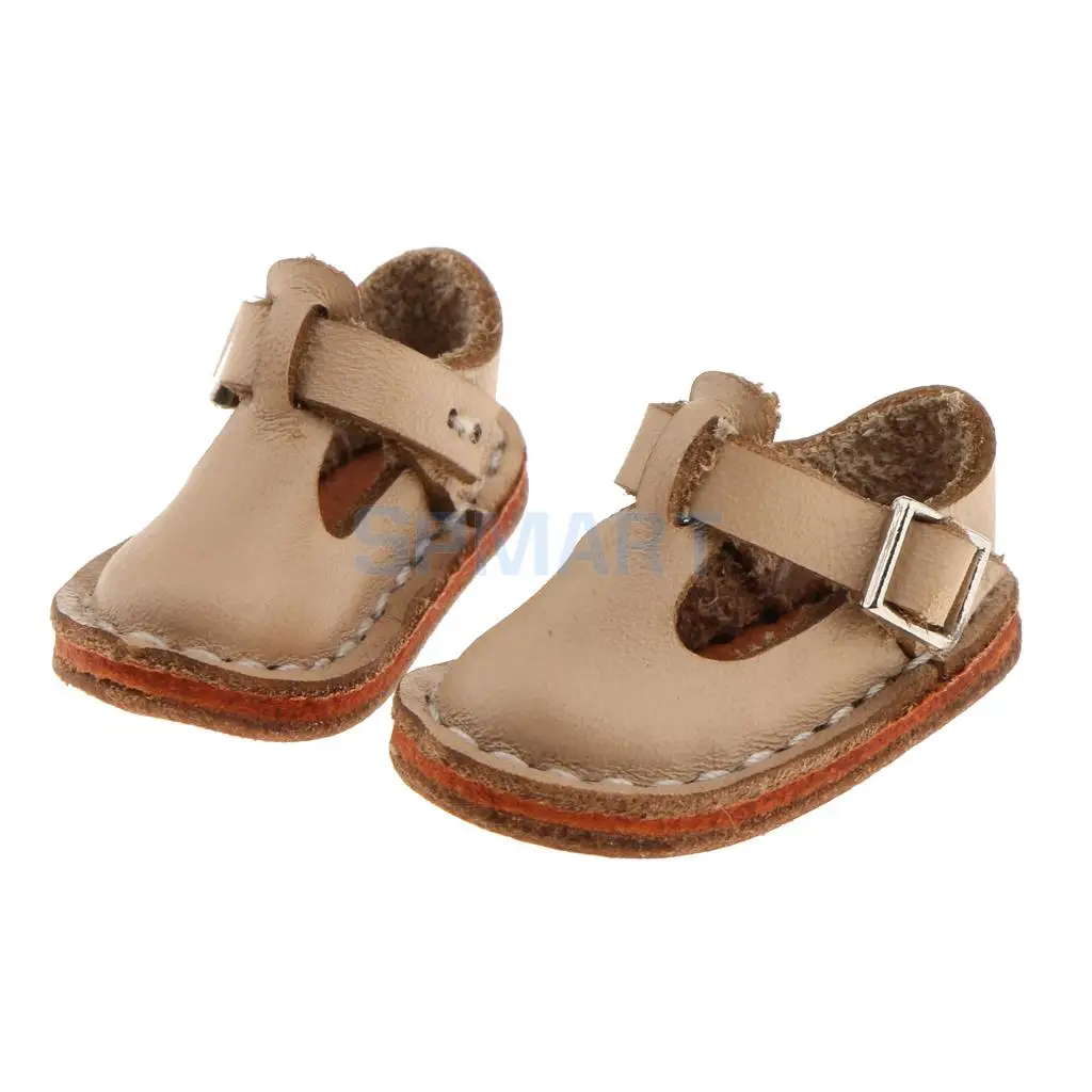 Pair of Fashion Shoes PU Leather Lace up Boots Shoes for 12'' Blythe Doll Clothes
