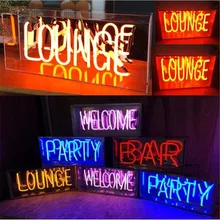 Винтажная неоновая вывеска для гостиной, Ночной светильник, Настоящая стеклянная трубка, ручная работа, пивной бар, лампа для паба светильник, декор для отдыха, AC 220V 230V