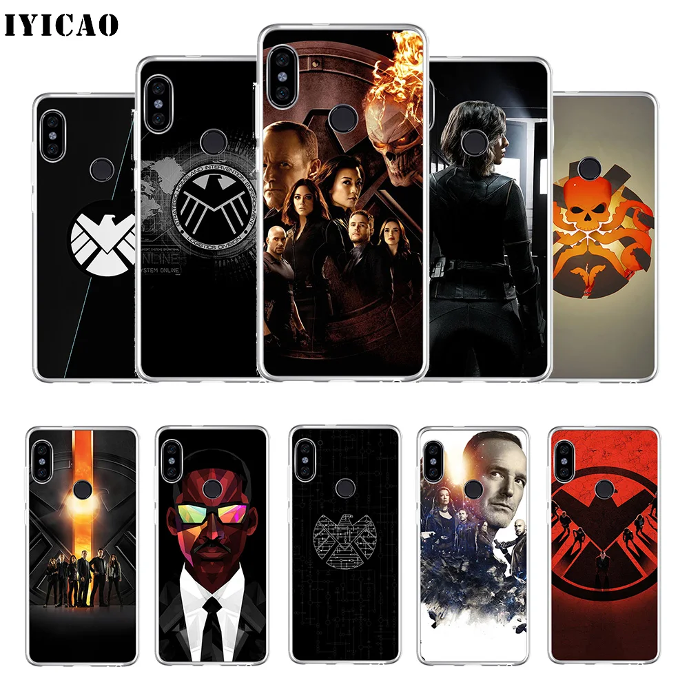 

IYICAO MARVEL Agents of Shield Soft Silicone Phone Case for Xiaomi Mi 9 8 SE Mi 6 Mi A1 A2 Lite F1 MIX2S MIX3 TPU Cover