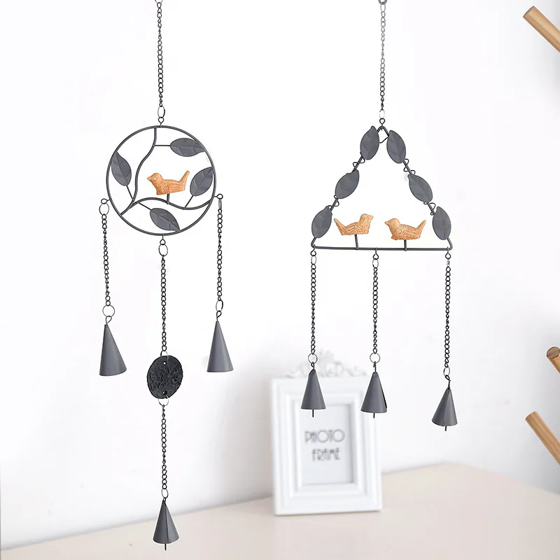 

Zakka Japanese Style Metal Wrought Iron Wind Chime Ornaments Creative Hanging Wind Chimes Home Decorations Girls Birthday Gifts