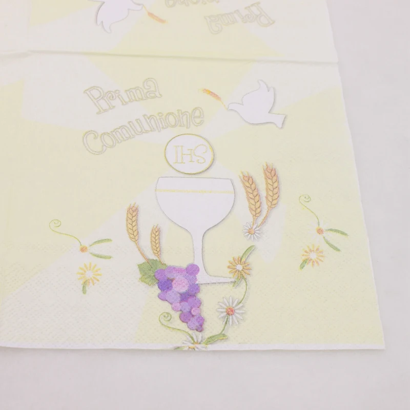 [RainLoong] печатные цветочные бумажные салфетки Prima Comunione для вечерние декоративная ткань декупаж Servilleta 33*33 см 20 шт./упак./лот