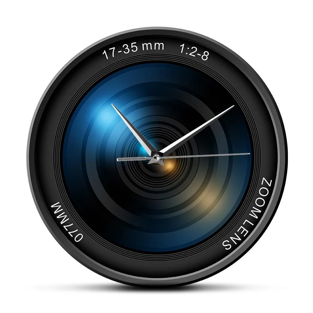 Объектив камеры 3D настенные часы цветное фото ISO экспозиция оснастка селфи пользовательские современные декоративные настенные часы фотосъемка подарок
