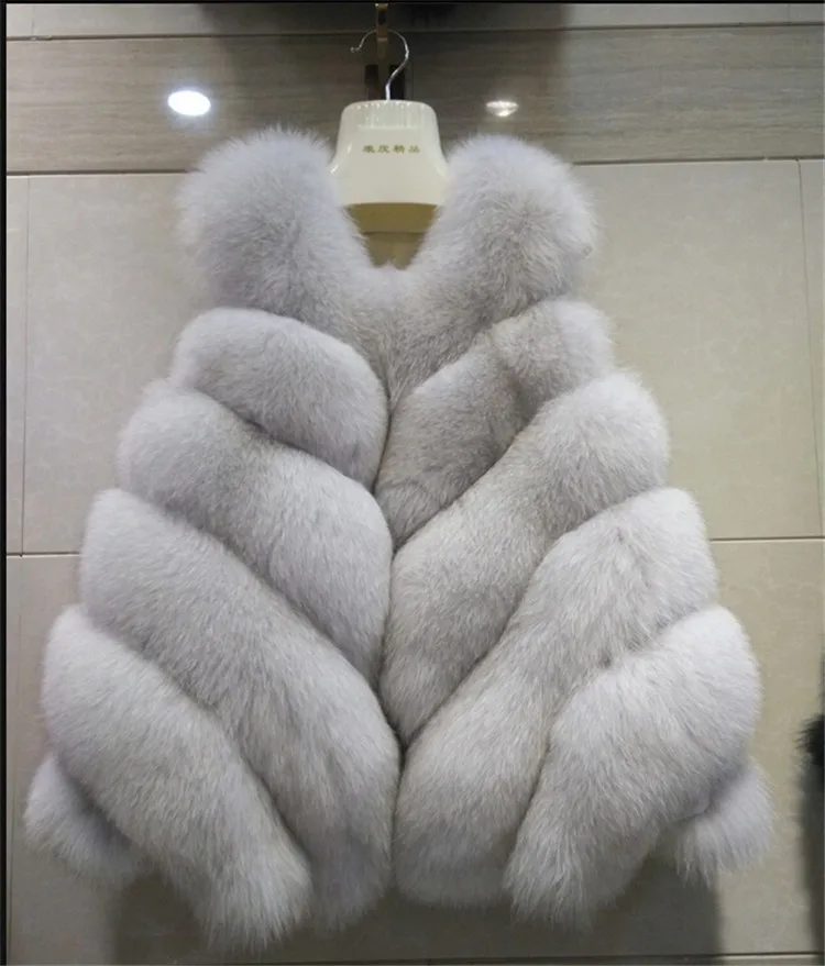 Женская зимняя куртка из натурального меха лисы, элегантная Сексуальная жилетка в полоску из натурального меха лисы, жилетка из