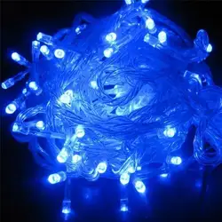 Синий 100 светодиодов свет шнура 10 м 220 В/110 В свет для украшения дома/Рождество свадебные Бесплатная доставка 5 шт./лот