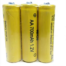 3 x AA 700mAh 1.2 V Quanlity Rechargeable Battery NI-CD 1.2V Rechargeable 2A Battery Baterias Bateria Batteries 500 Times