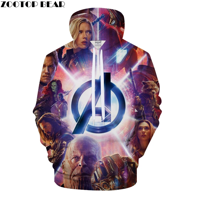 

Europe and America Casual Loose 3D Print Men's Hoodie, Avenger Union Print Hooded Sweatshirt Asian size s-6xl Hip-hop sportswear