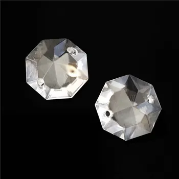 

30mm 550pcs/Lot Crystal Pagoda Oatagon Beads Clear Shining Beads With Two Holes For Home Room Decoration Hot Sales