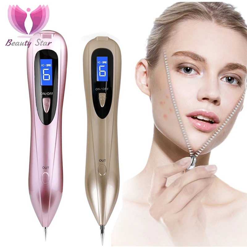 

Beauty Star LCD Laser Plasma Pen Mole Tattoo Removal Machine Dark Spot Remover Freckle Wart Skin Tag Removal Tool Skin Care