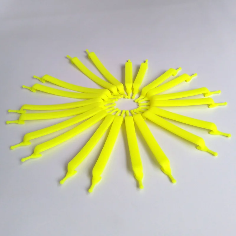 JUP 50 Sets/1000 Pcs of Silicone Laces Fashion Young Elastic No Tie All Sneakers Fit Girls Boots Shoes Accessories Free shipping