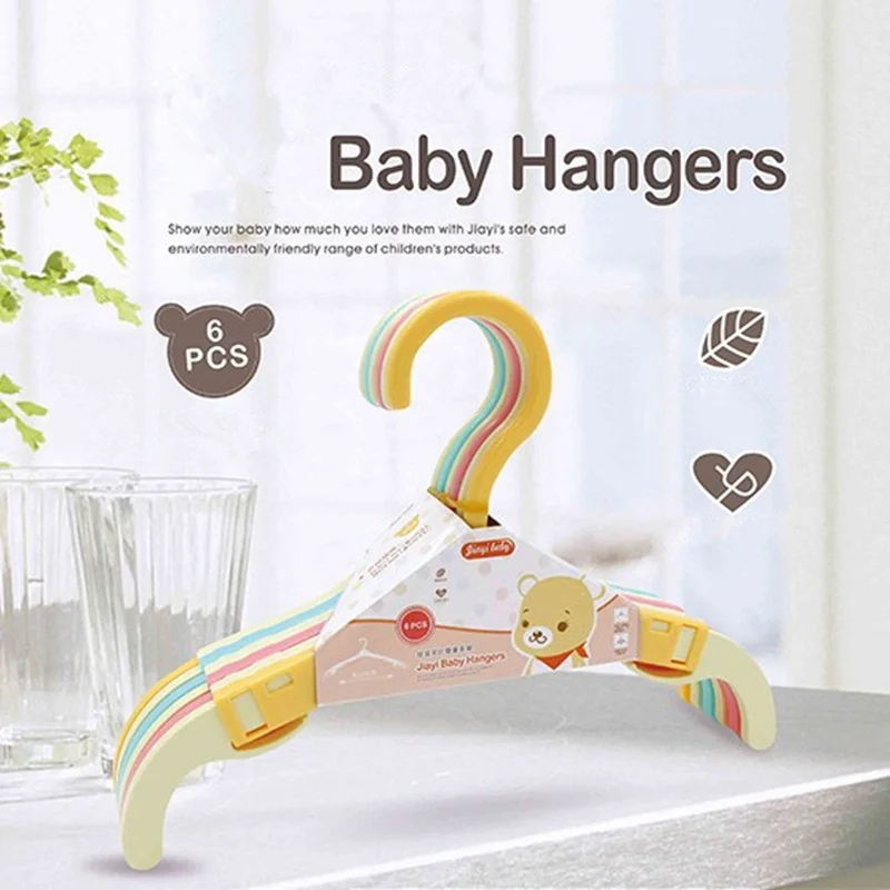 6pcs Children Hanger Stretchable Adult Drying Racks Adjustable Kids