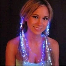 Лучший подарок на день рождения, 1200 шт/партия, светодиодный яркий цвет, меняющий волосы, плетеный светодиодный свет, светящиеся косы, Шпилька для новинок, вечерние