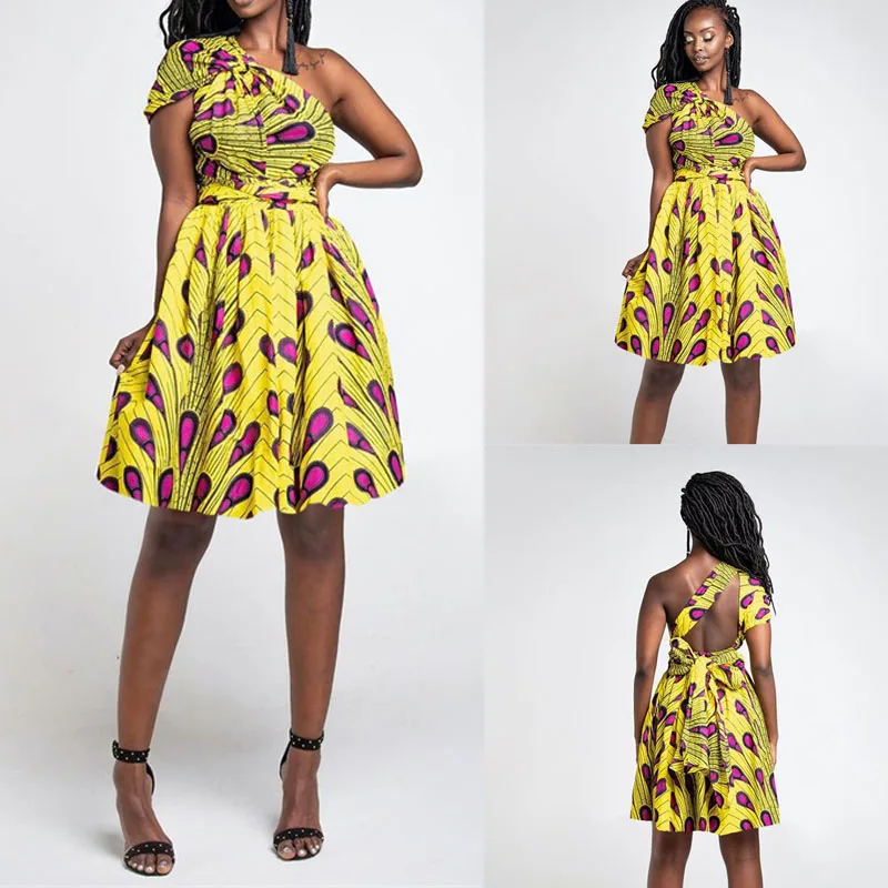 

African Dashiki Infinity Dress Women Multiway Wrap Convertible Short Mini Dresses Night Party Robe Femme Bandage Summer Vestidos