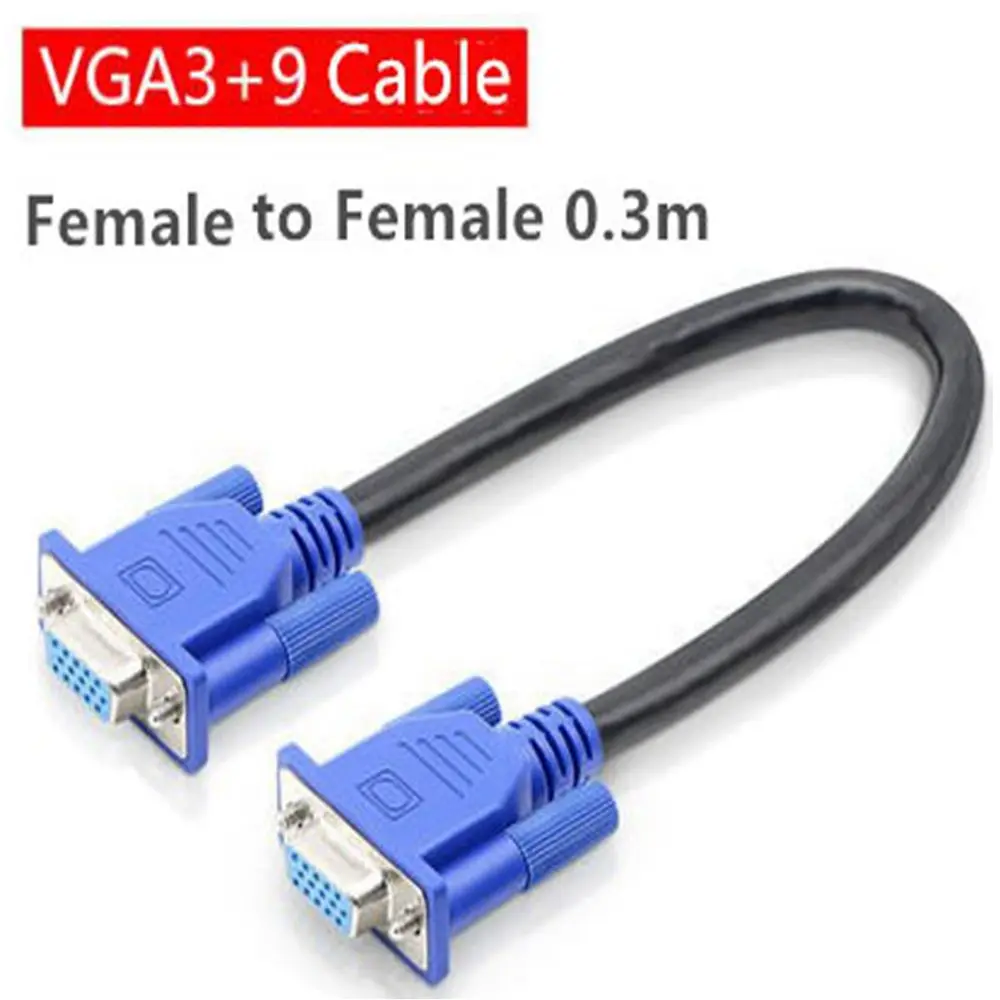 30 см HD15Pin VGA D Sub короткий видеокабель штекер M/M гнездо и для монитора ПК|Кабели VGA| |