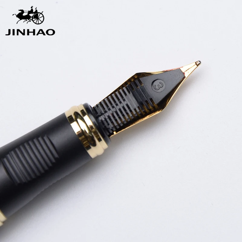 IRAURITA перьевая ручка Jinhao 450 металлические высококачественные чернильные ручки Caneta Tinteiro Pluma Fuente офисный подарок черный настраиваемый логотип