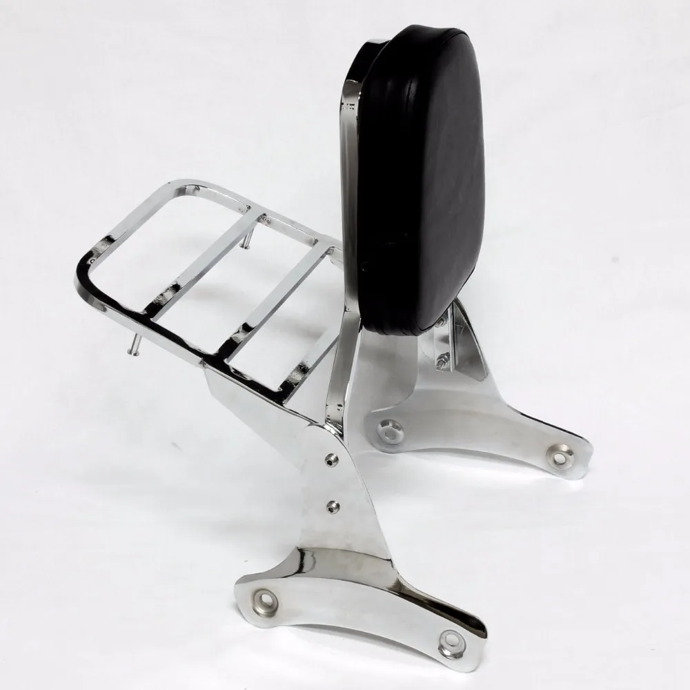 

Backrest Sissy Bar Luggage Rack For Honda Shadow VT400 VT750 VT 400 750 C2 1997 - 2003 Motorcycle Detachable Back W/ Pad Set