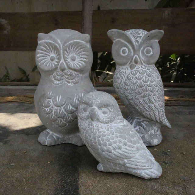 American country Vintage cement decorative animal owl crafts garden