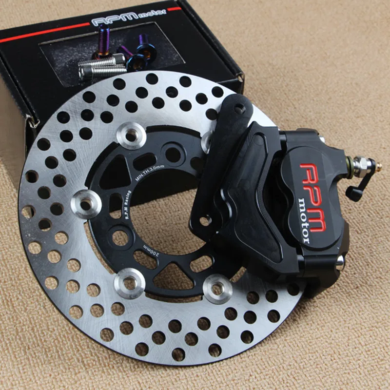 

CNC Motorcycle Front Fork Brake Caliper+Brake Pump Adapter Bracket+200mm Brake Disc Brake Rotor Brake Disks Set For Honda DIO ZX