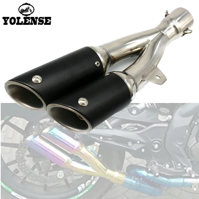 Для Kawasaki Honda Yamaha Ducati BMW moto rcycle Модифицированная выхлопная труба мотоцикла 51 мм два