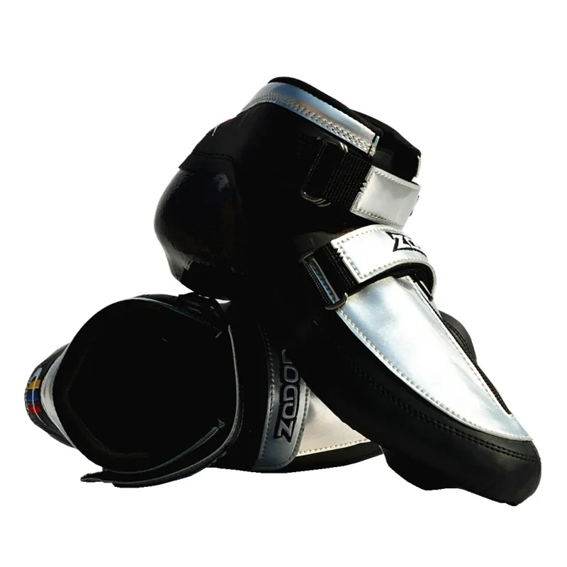 JEERKOOL زلاجات دوارة مضمنة سرعة التزلج على الجليد حذاء 6 طبقات الكربون الألياف زلاجات ثلجية التمهيد للأطفال الكبار 165/195 جبل المسافة SX6