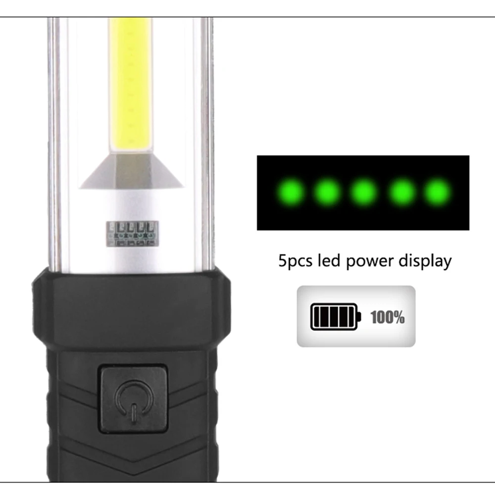 Магнитная вспышка COB + светодиодный рабочий светильник USB перезаряжаемый фонарь