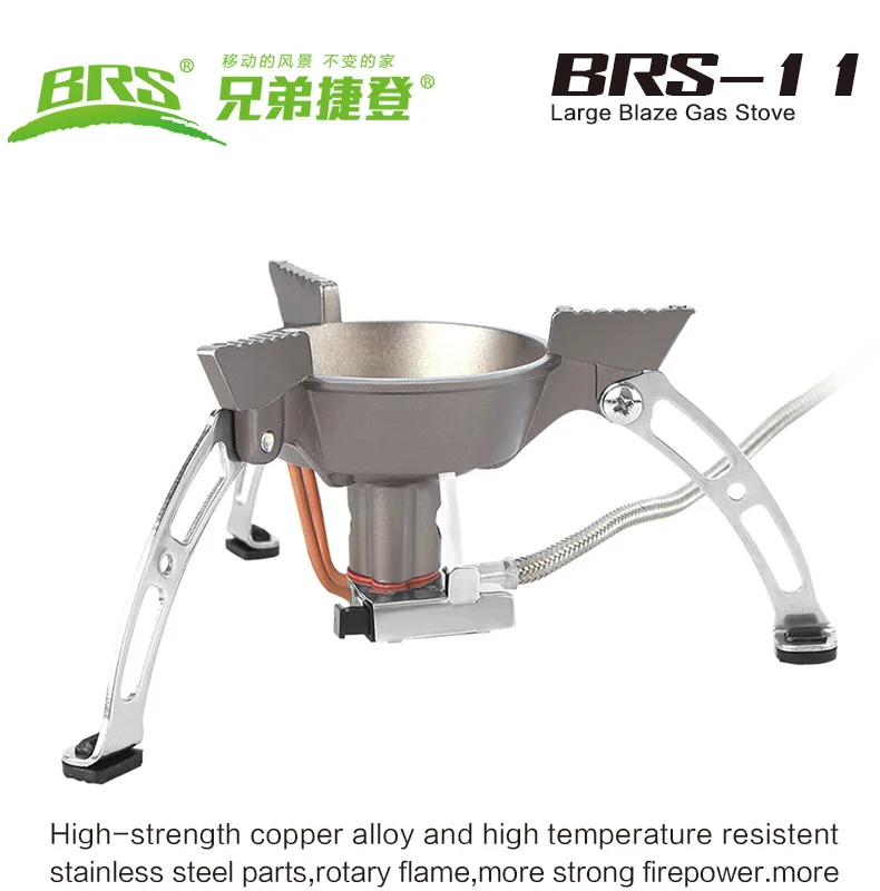 BRS-11 газовая горелка для кемпинга, газовая плита, ветрозащитная плита для походов, альпинизма, пикника, газовая горелка для улицы