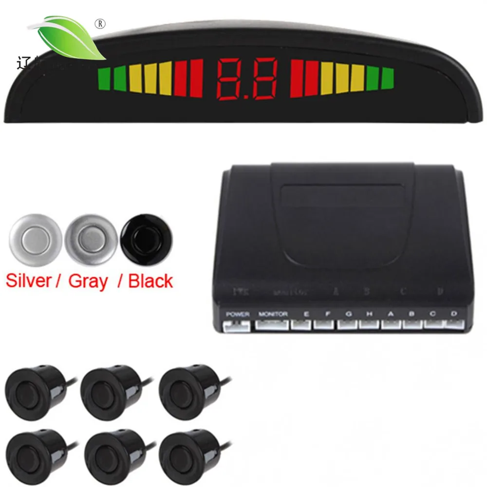 Car Auto Parktronic LED Parking Sensor Assistance System with 6 Sensors ...
