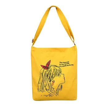 

Women Fashion Canvas Ladies Bag Tote Handbags Large Capacity Handbag Zipper Casual Shoulder Bags Letter Print 2019 New Arrival