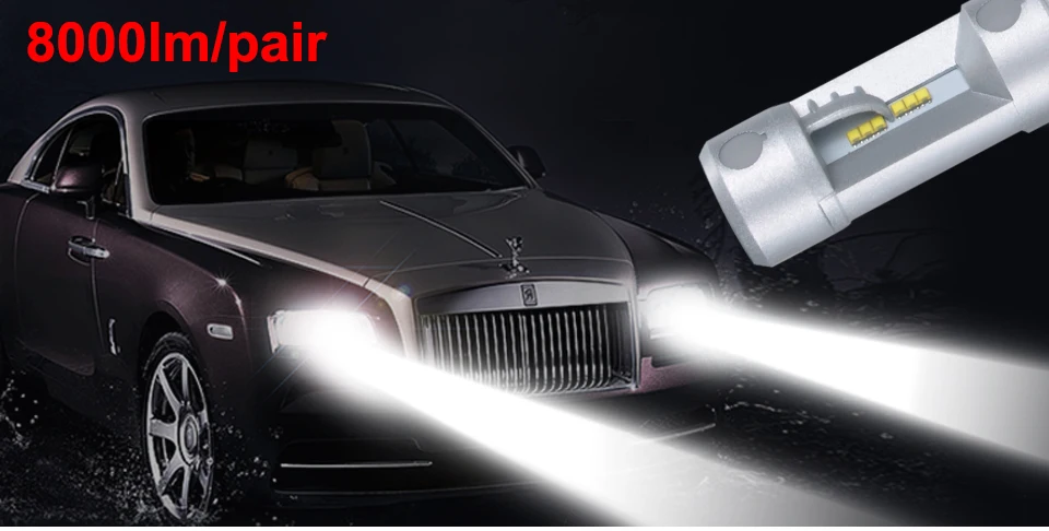  Led H4 Car Headlight HighLow Border 8000 Lumen Luxeon ZES H7 LED  (3)