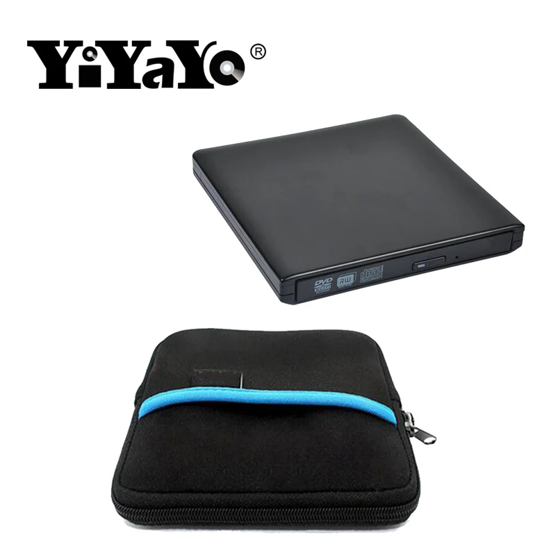 

YiYaYo USB 3.0 DVD RW drive External CD/DVD-ROM Optical Drive CD/DVD Writer Reader Recorder for Laptop drive bag
