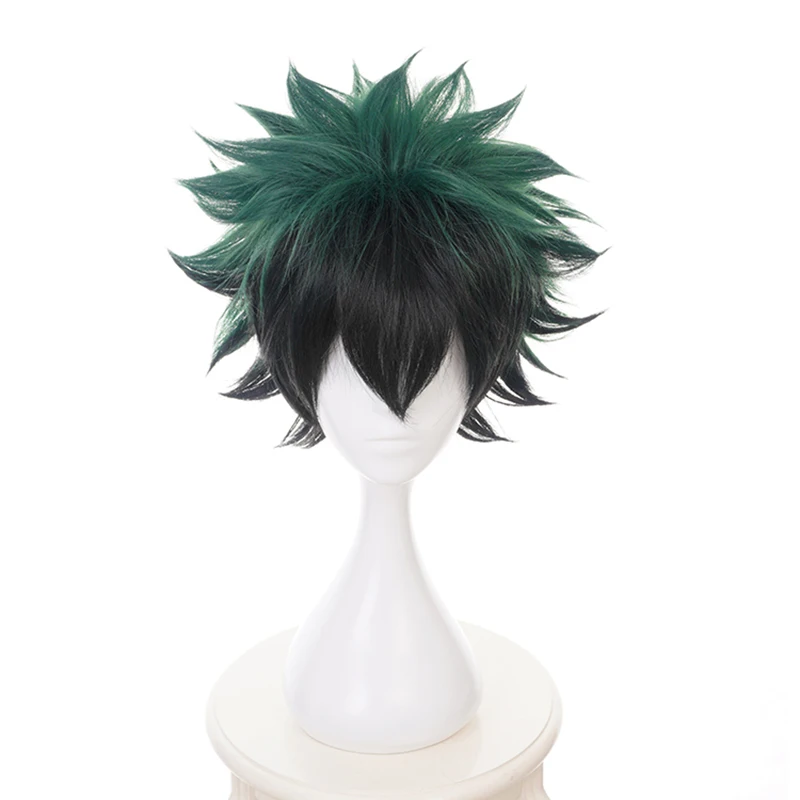 

My Hero Academia Midoriya Izuku Green Black Short Wig Cosplay Costume Boku no Hero Academia Heat Resistant Hair Men Women Wigs