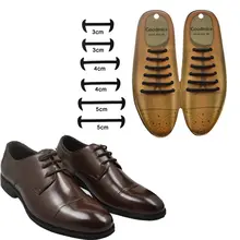 10 упак./лот новые шнурки без завязок; силиконовые эластичные тонкие круглые Туфли под платье в 3 размерах для Мужские кожаные туфли