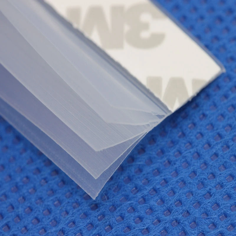 

25mm Frameless Door Bottom Threshold Seals Window Draft Stopper 5 Layers Self Adhesive Weather sealing Strip Transparent