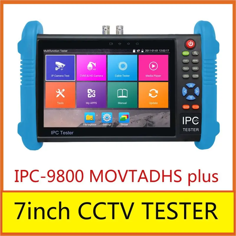  IPC-9800 MOVTADHS plus with New 7 inch IPS touch screen cctv tester,1280*800 resolution support wifi