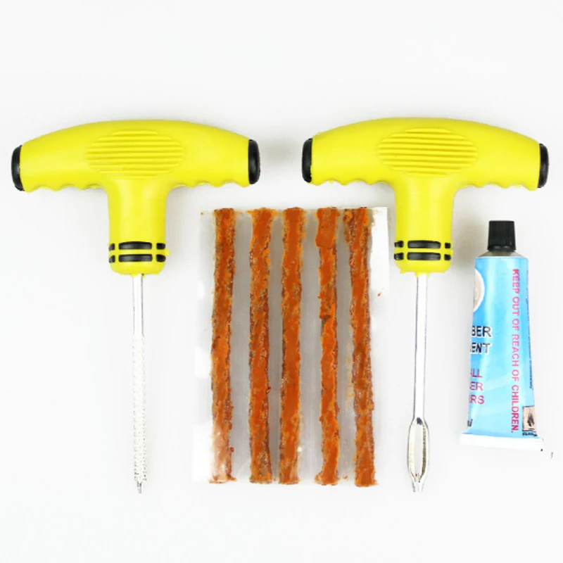 

1 Set Professional Auto Car Tire Repair Kit Car Bike Auto Tubeless Tire Tyre Puncture Plug Repair Tool Kit Tool Car Accessories