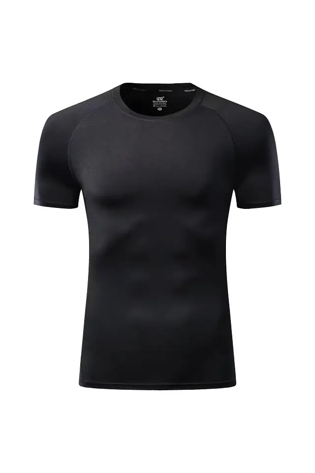 Новые Брендовые мужские спортивные футболки для бега компрессионные с коротким рукавом для мужчин Бодибилдинг, тренировка колготки спортивная рубашка для бега из спандекса