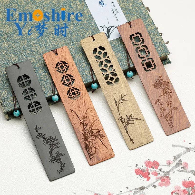 Wood Bookmark Customized Redwood Crafts Business Gift BookMark Box Birthday Gift Creative Gift