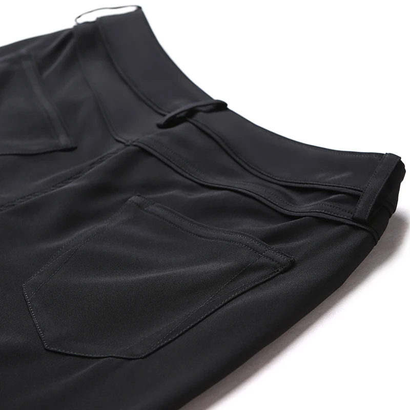Moulant 08 Costume Grande De Femmes Voa Base Noir Mince Taille Droite K7152 Femme Legging Pantalon Black Mi Soie pwwxInUCq