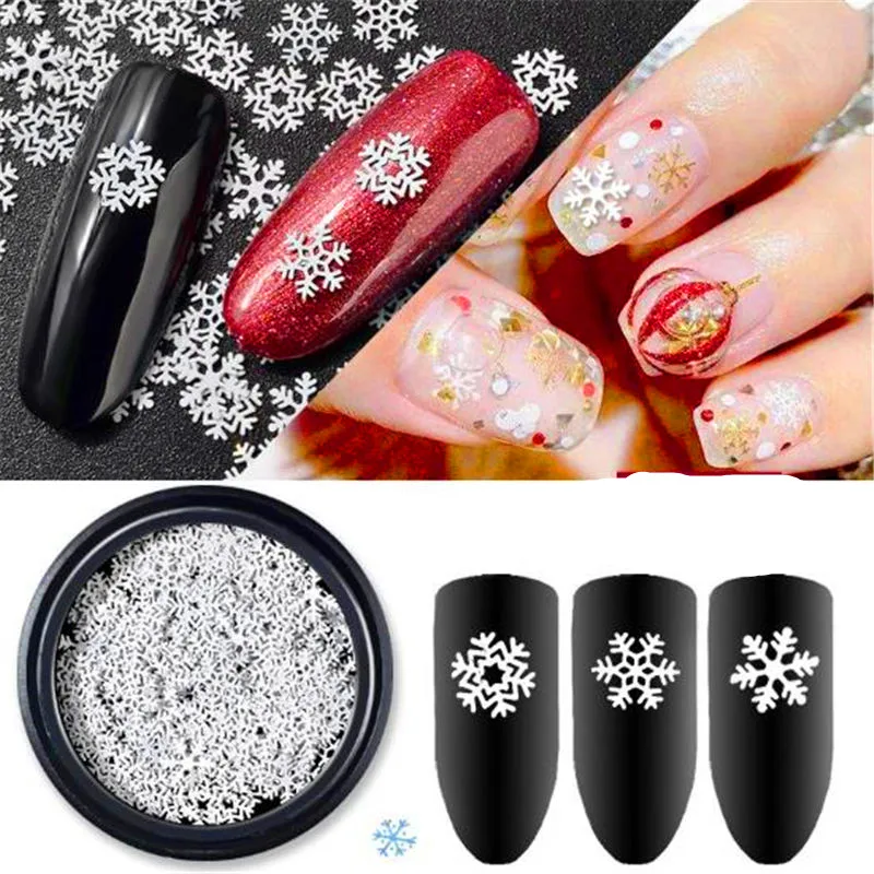 

New Arrival Christmas 3D Snowflakes Lace Nail Art Stickers Decals Self Adhesive DIY White Tips Decor Tools For Women Nail Art