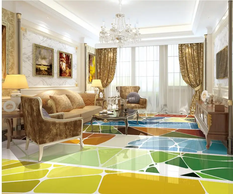 3d floor painting wallpaper Fashion abstract pattern parquet floor
waterproof wallpaper for bathroom wall 3d flooring