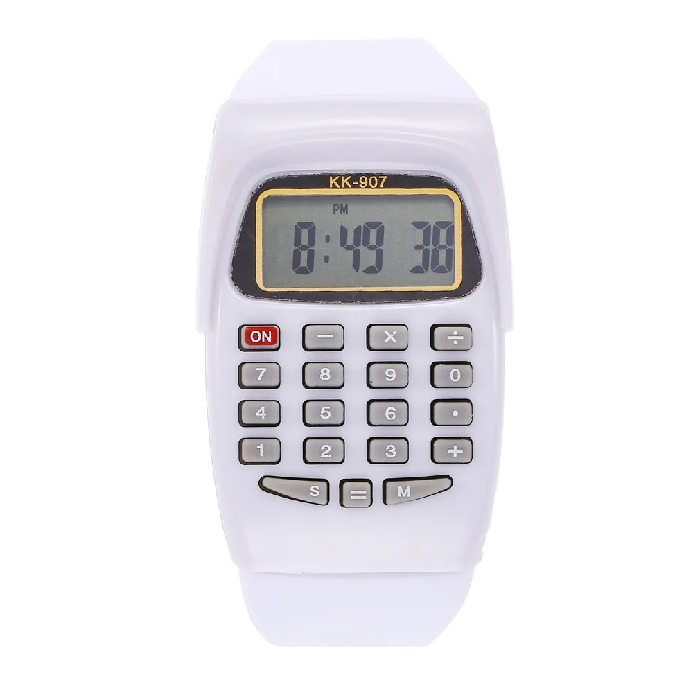 

Calculator LED Digital Children Watches For Boys Girls Sport Quartz Analog Mens Wrist Watch Fashion Saat Casual Clock Relogio