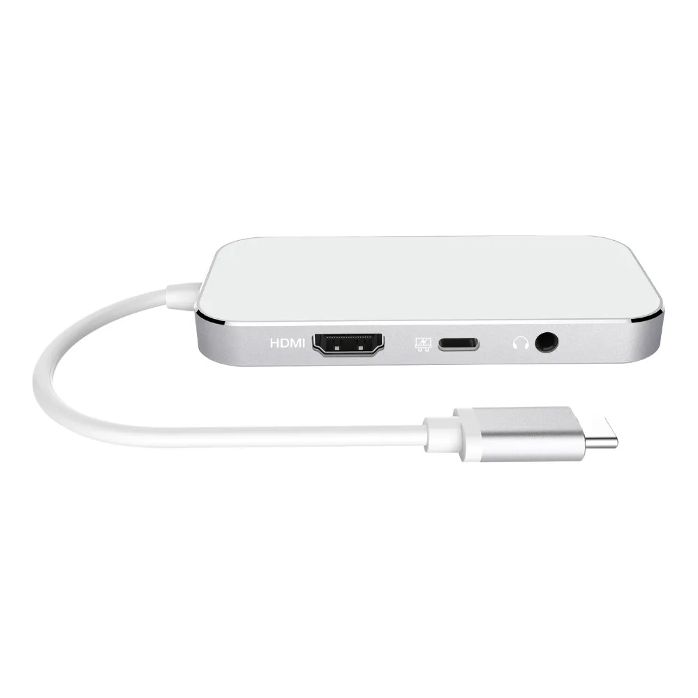JCKEL 8 в 1 USB C Тип 3 концентратор к PD 5 мм аудио видео формате 4K HDMI 0 SD/устройство для