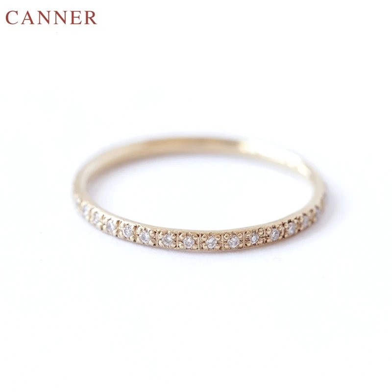 Изящные кольца с кубическим цирконием для женщин, Кристальные стразы, Золотое кольцо на палец, обручальные кольца, мини ювелирные изделия bague C40