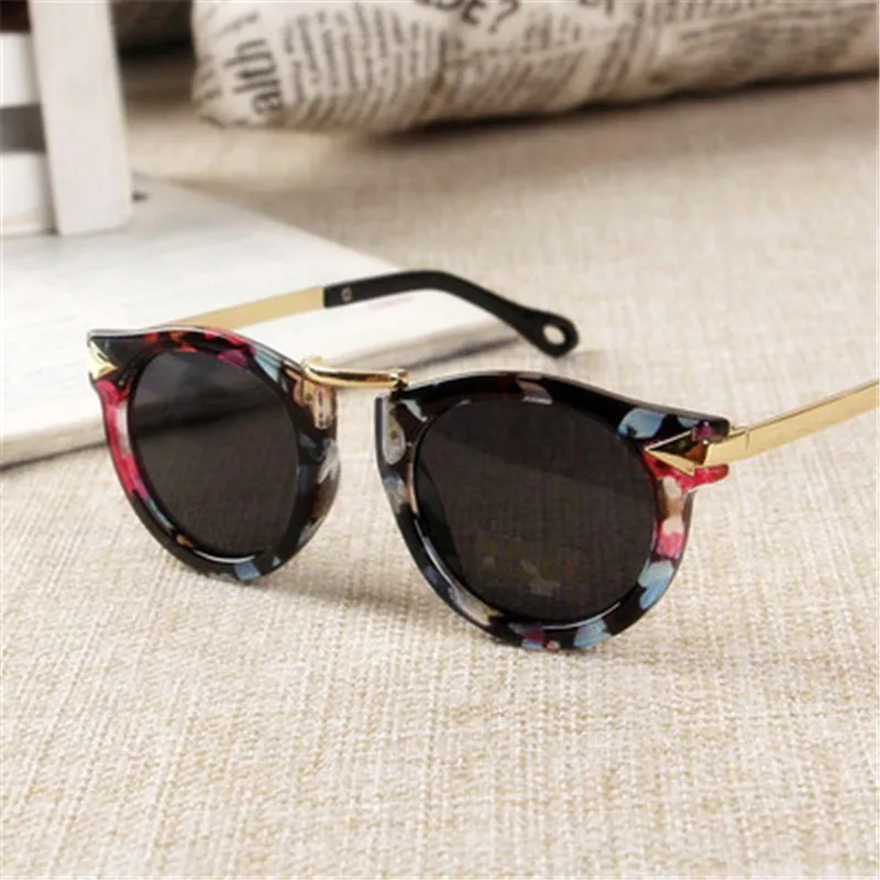 Beautyeye Baby Boys Girls Kids Sunglasses Vintage Round Sun Glasses Children Arrow Glass 100%UV Protection Oculos De Sol Gafas