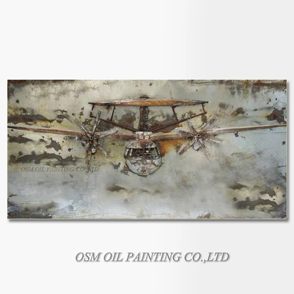 New Arrived High Quality Unique Design Modern Abstract Airplane Oil