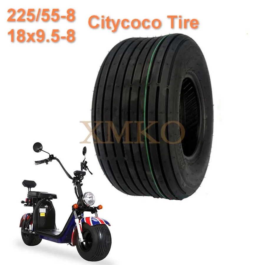 8 дюймов 225/55-8 шина Citycoco 18x9. 50-8 Электрический скутер вакуумная шина для Harley Электрический Скутер колеса